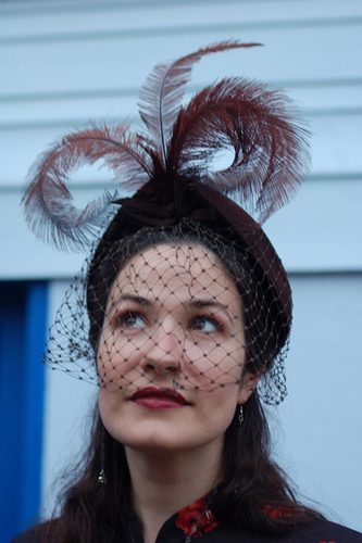 me waering my great-aunt Jewel's hat on my way to a tea party! me waering my great-aunt Jewel's hat on my way to a tea party!